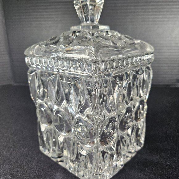 Square Biscuit Barrel Express Number 5234 Bagley And Co. Circa 1934-75 Art Deco - Picture 1 of 9